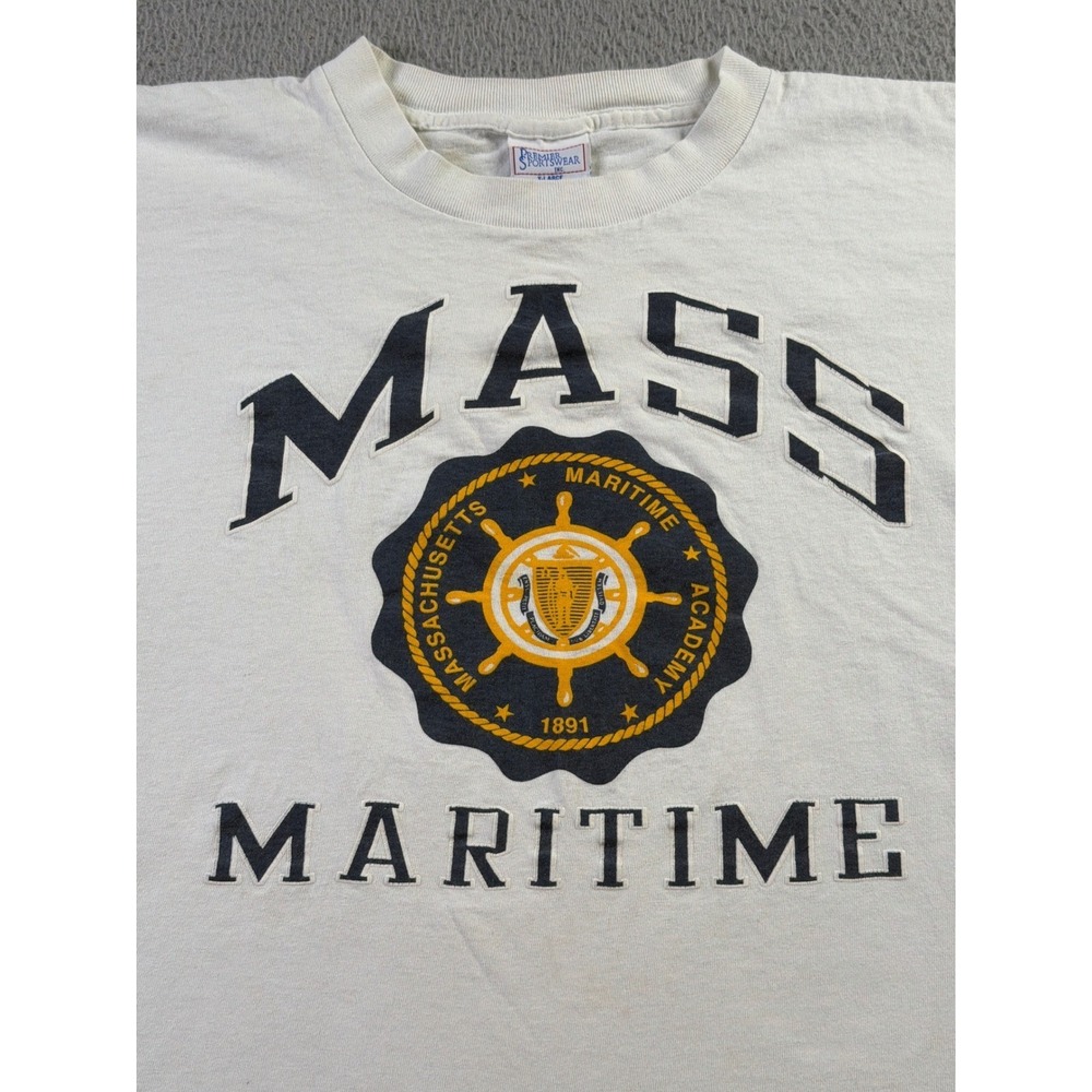 VTG 90s Massachusetts Maritime Academy Shirt Mens XL Single Stitch Made in USA
